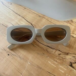 ASOS Square Rounded Sunglasses with Orangey Lenses
